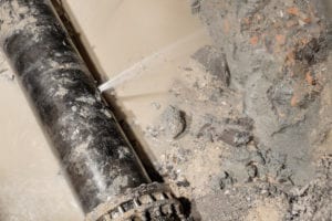 burst pipe leaks on drywall in burlington nj